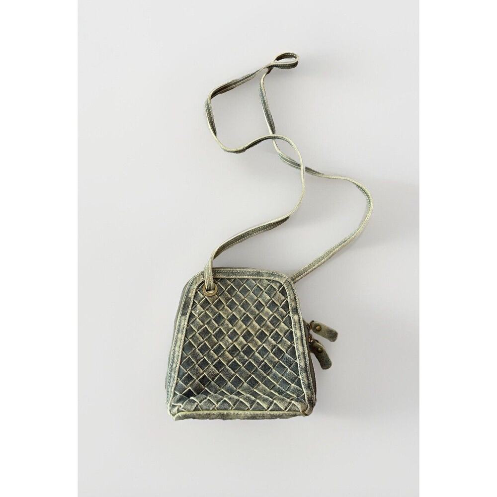 Woven Green Shoulder Bag